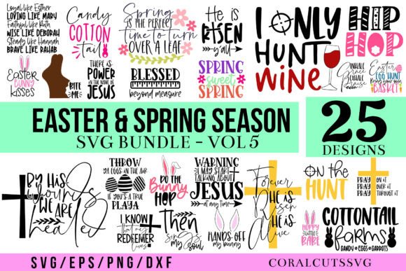 Easter Spring Season SVG Bundle: Graphics for Crafts & Design Projects