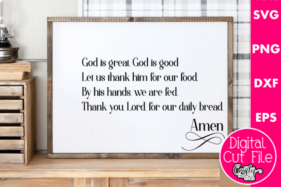 God is Great God is Good – A Versatile Graphic for Christian Crafts