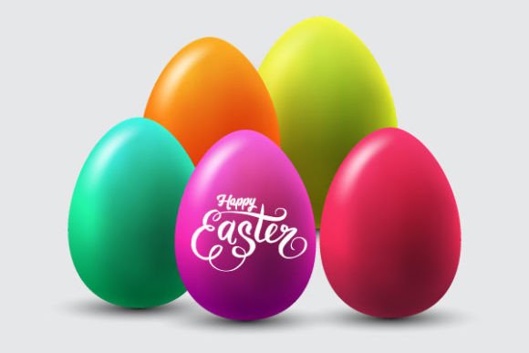 Happy Easte Day Vector Graphics for Print Templates: Festive Branding for Local Businesses