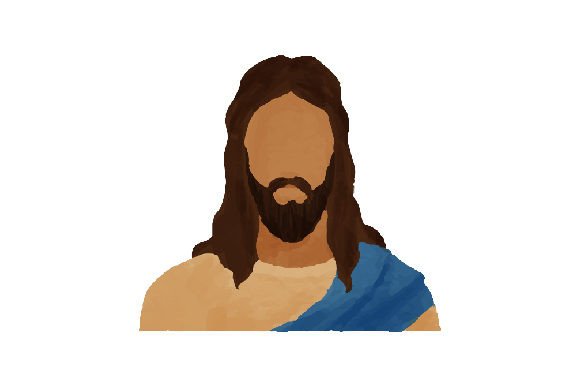 Jesus Christ, Portrait - Watercolor: A Crafts-Inspired Religious Design for Soulful Branding