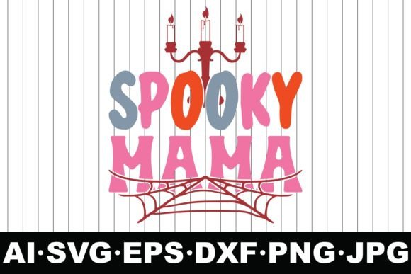 Spooky Mama Halloween Groovy SVG Design for Crafts & Graphics